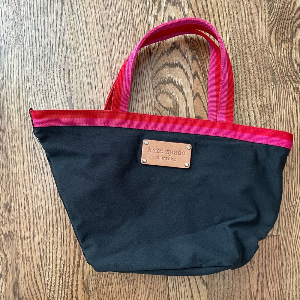 Kate spade small tote bag black and pink